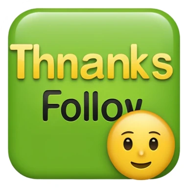 The words Thanks For The Follow with a white background and the words in the colour of the jamaican flag sticker