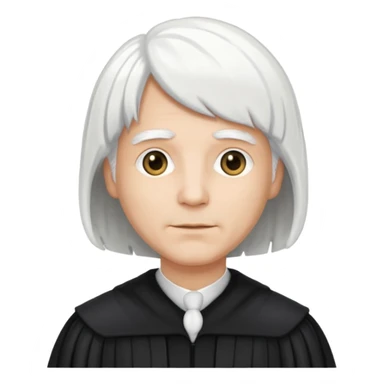 judge with white wig sticker