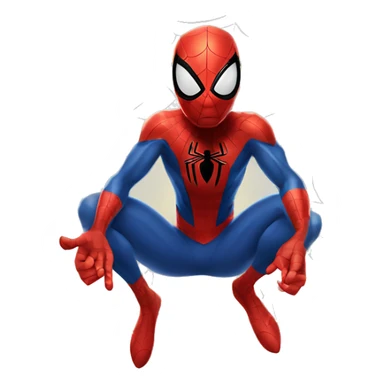 Spider man in web sticker