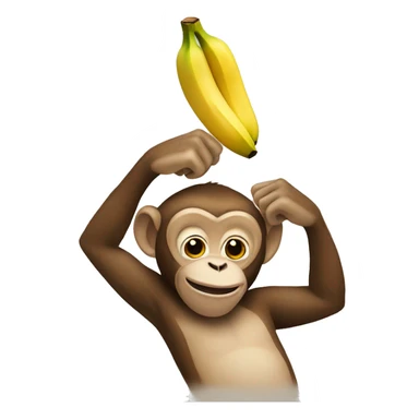 monkey holding a banana  sticker