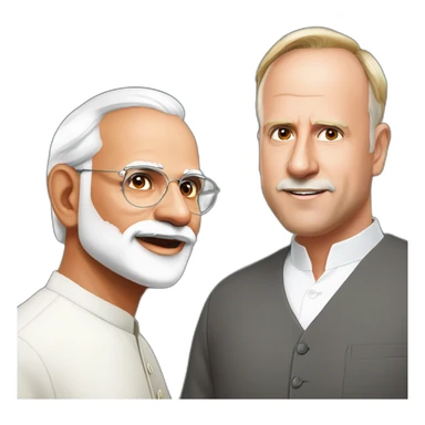Narenda Modi and Meloni sticker