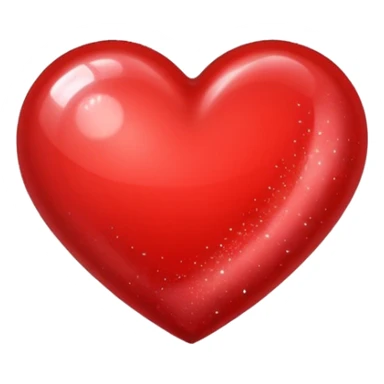 Red heart with sparkles sticker