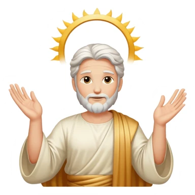 the god from heaven holds out his hand sticker