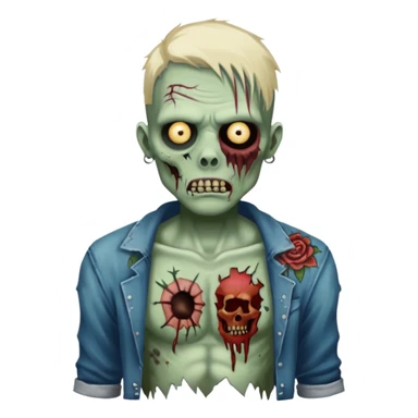 zombie with tattoo sticker
