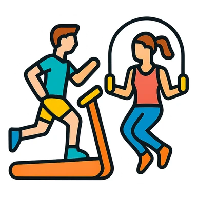 sportsmans doing cardio exercises sticker