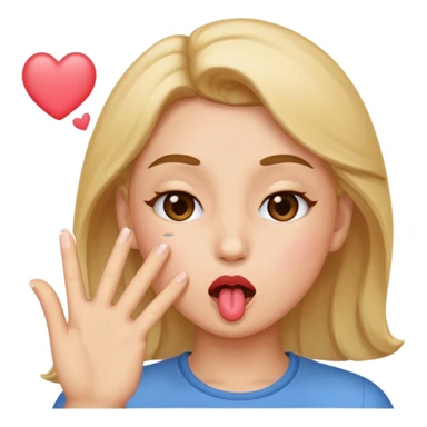 blow kiss and winky  sticker