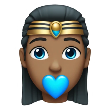 Egyptian blue heart sticker