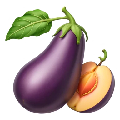 eggplant and peach sticker