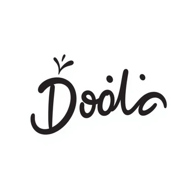 playful doodle style digital signature with black lines sticker