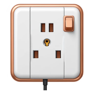 electrical installation emoji: wall socket, plug, and some wires, clear and simple style sticker