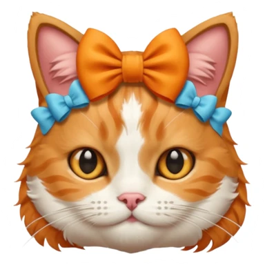 cat with bow on head sticker