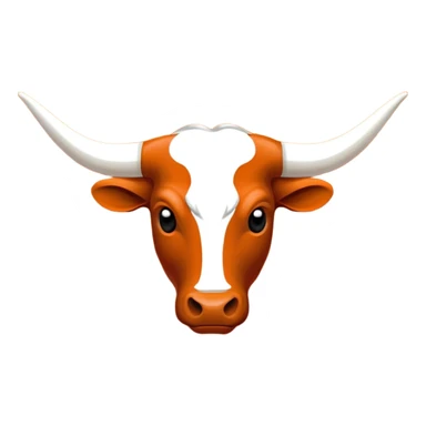 Texas longhorns logo all orange sticker