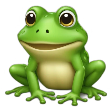 Une grenouille qui tiens un champignon sticker