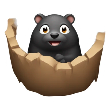 Mole in a hole sticker