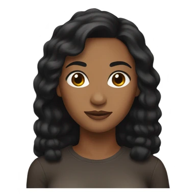 woman brown skin black h sticker