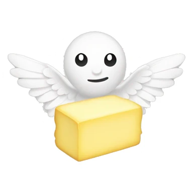 butter with white wings sticker
