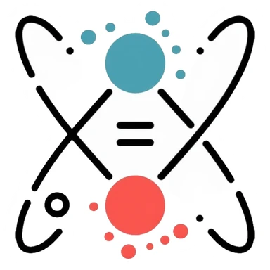 Chemical redox reaction with electron transfer between two atoms sticker