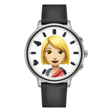 Blond girl in a hurry watch sticker