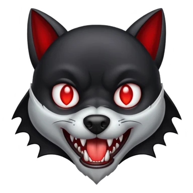 vampire dog sticker