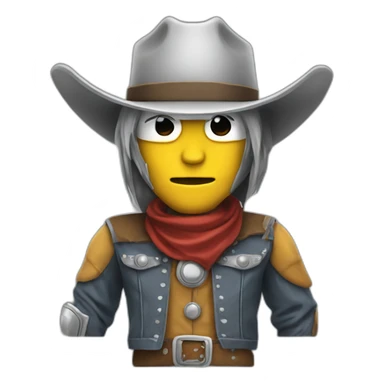 cowboy metalman sticker