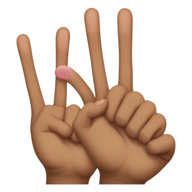 All fingers up except for the one next to pinky  sticker