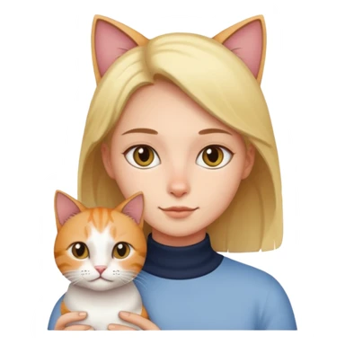 Cat woth a person sticker