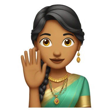 indian women up her hand sticker