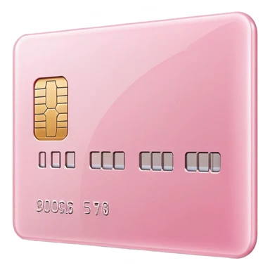 aesthetic light pink bank card sticker