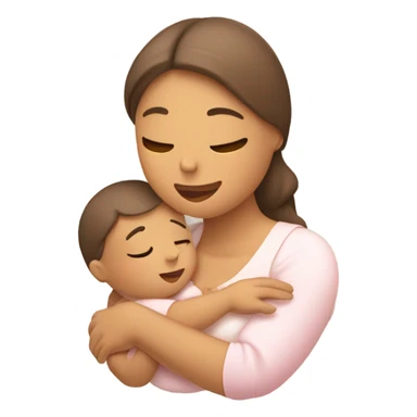 baby drinking milk from mother sticker