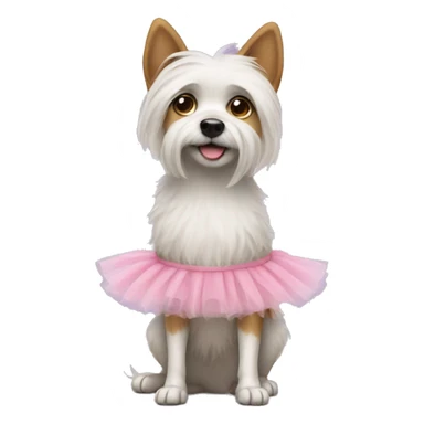 Dog in a tutu sticker