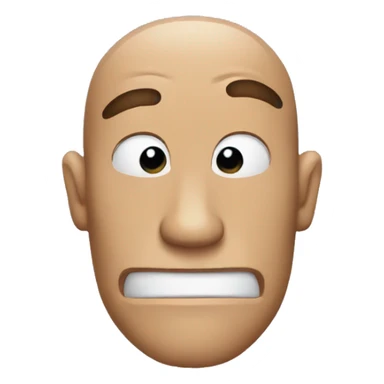 Suspicious face emoji sticker