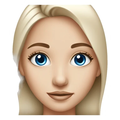 skin care girl with blue eyes sticker