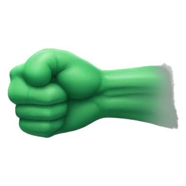 Green arm muscle sticker