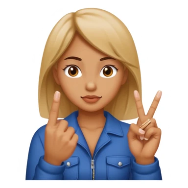 Girl doing middle finger  sticker