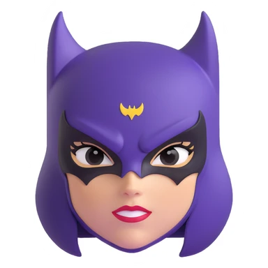 Batgirl superhero face sticker