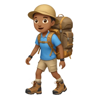 Traveler character with A slight expression of excitement and urgency sticker