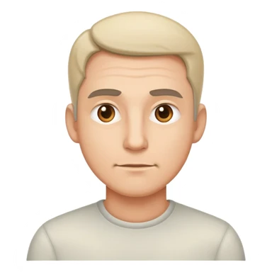 simple adult man with neutral expression sticker