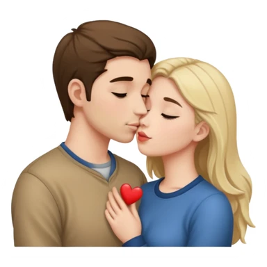 two lovers playing chess kissing tenderly sticker