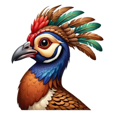 pheasant head with number 1  sticker