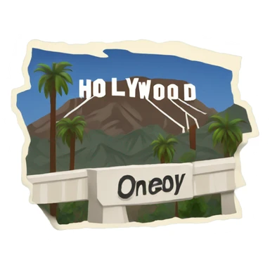 The Hollywood sign sticker