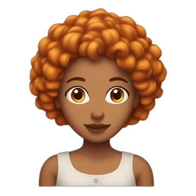 mujer pelirroja pelo rizado sticker