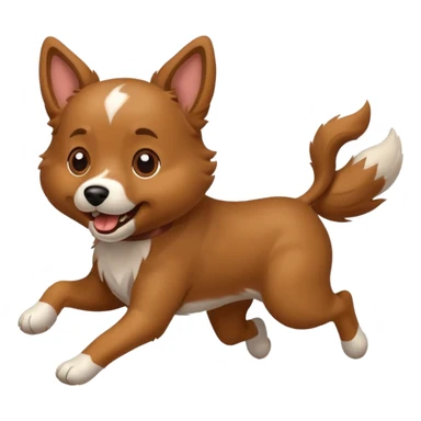 dog escaping sticker