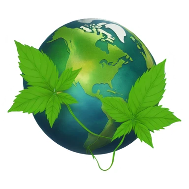 420 on rainbow planet earth Saturn hemp leaves on the globe  sticker