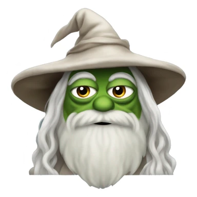Pepe the frog as gandalf sticker