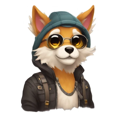 Cool Kawaii Animal OC by griffsnuff sticker