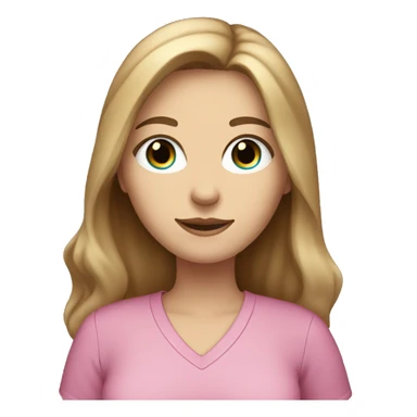 White woman with blue eyes and long dark hair wearing a pink shirt and holding a tabby cat sticker