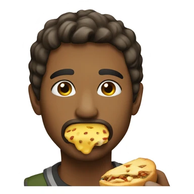 Klim eating food sticker