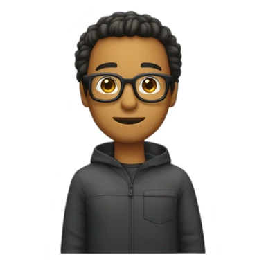 Bob sur la tête d'un garçons cheveux noirs et lunette sticker