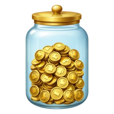 tip jar emoji style, sticker