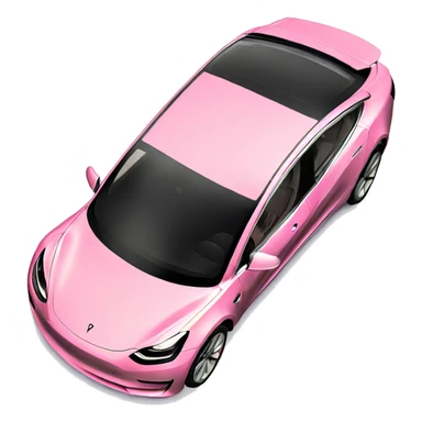 Pink Tesla model 3 back sticker